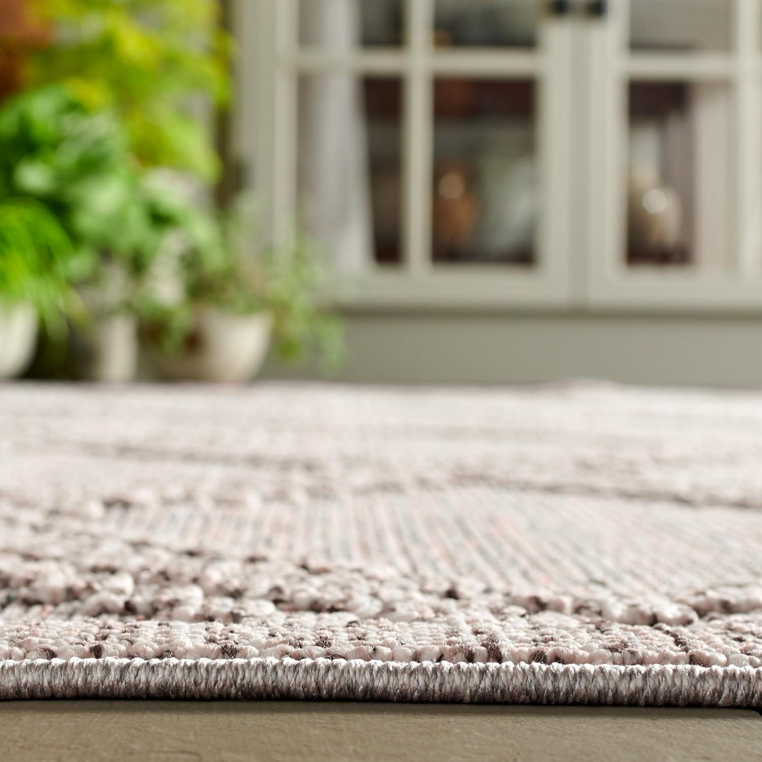 imageMartha Stewart x SAFAVIEH Outdoor Area Rug Collection 8 x 10 Grey amp Light Grey Weather Resistant amp Washable Ideal for Patio Backyard Mudroom Deck Dining Space MSRO226FGreyLight Grey