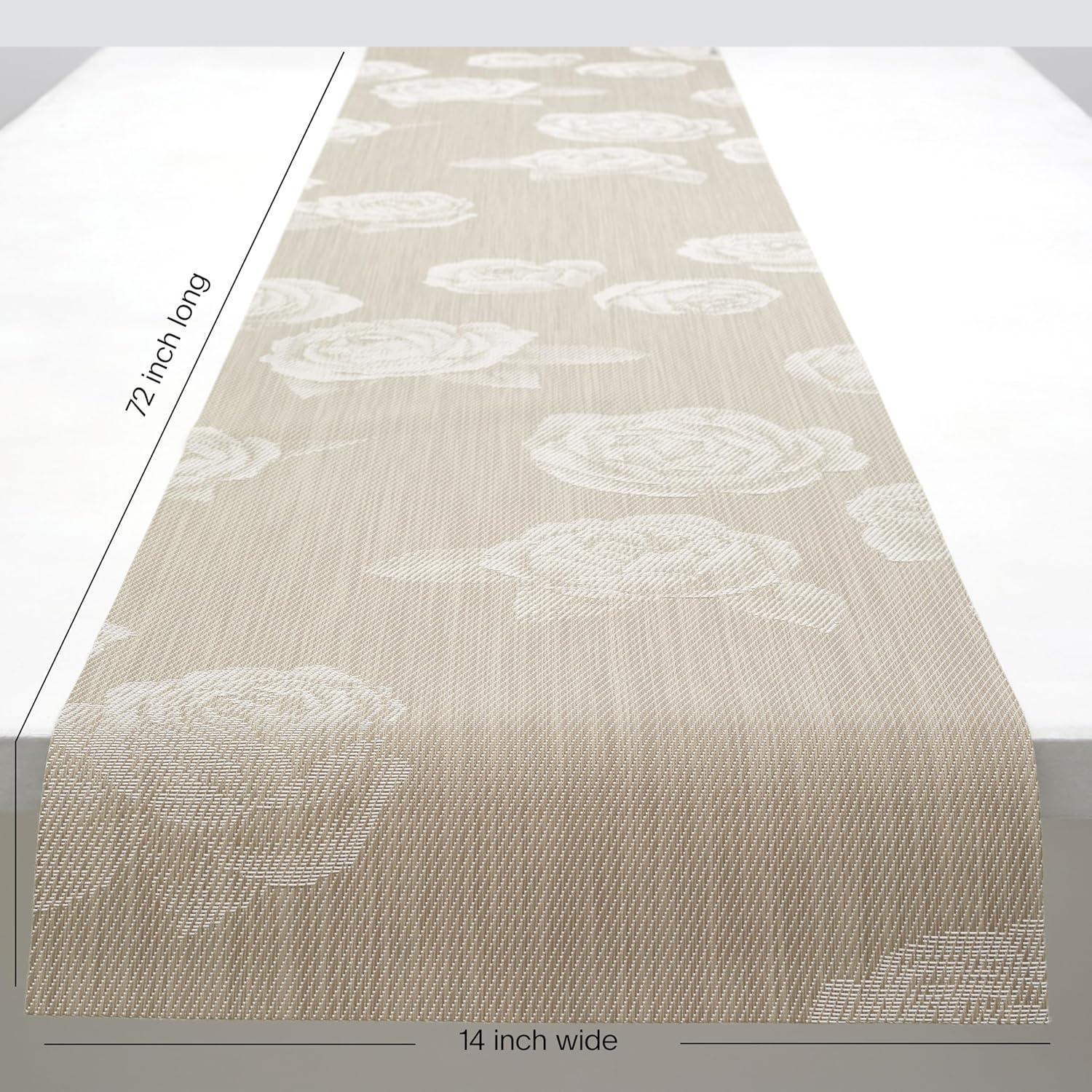 imageMartha by Martha Stewart Chilewich Rosette 14x72 Table Runner in FlaxFlax