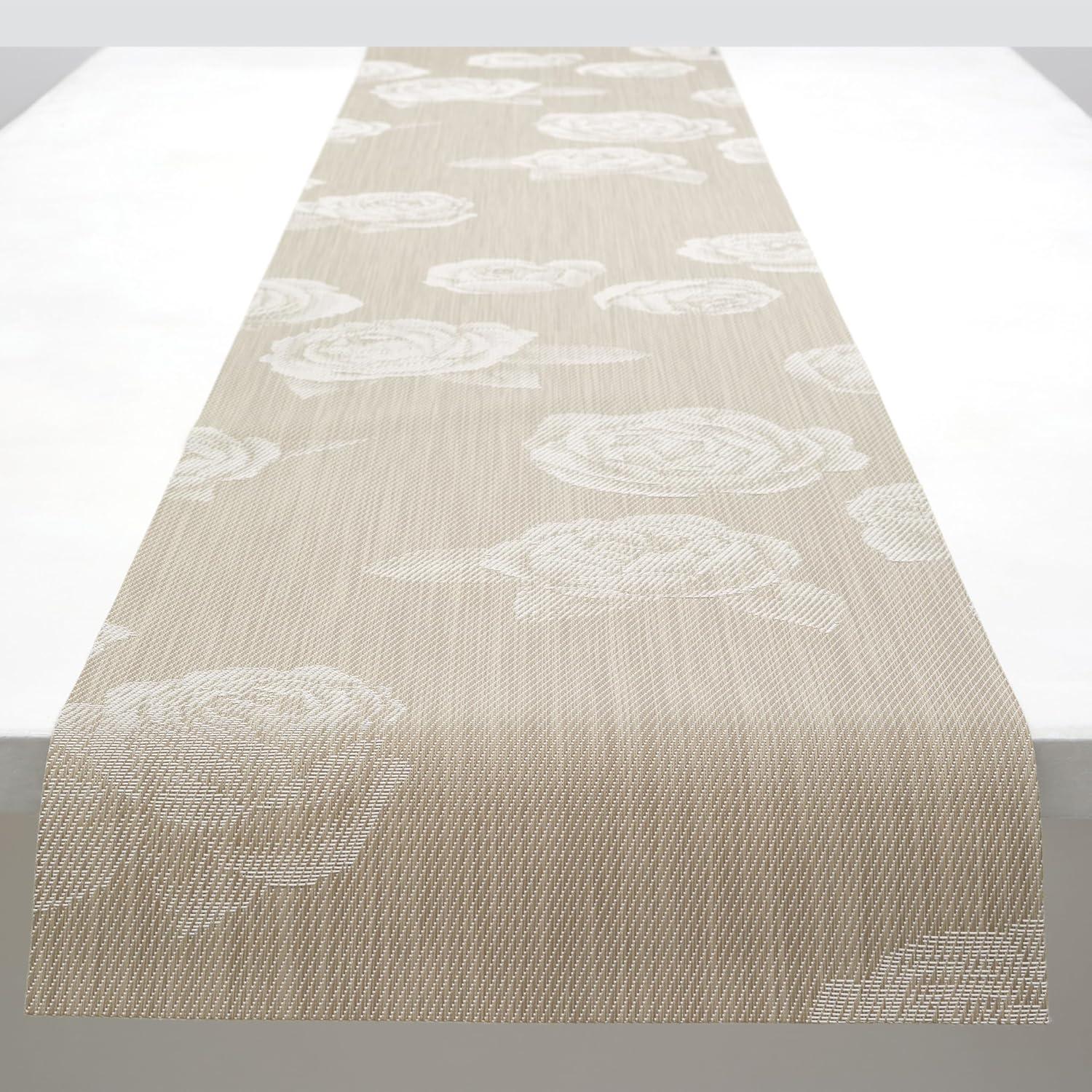 imageMartha by Martha Stewart Chilewich Rosette 14x72 Table Runner in FlaxFlax