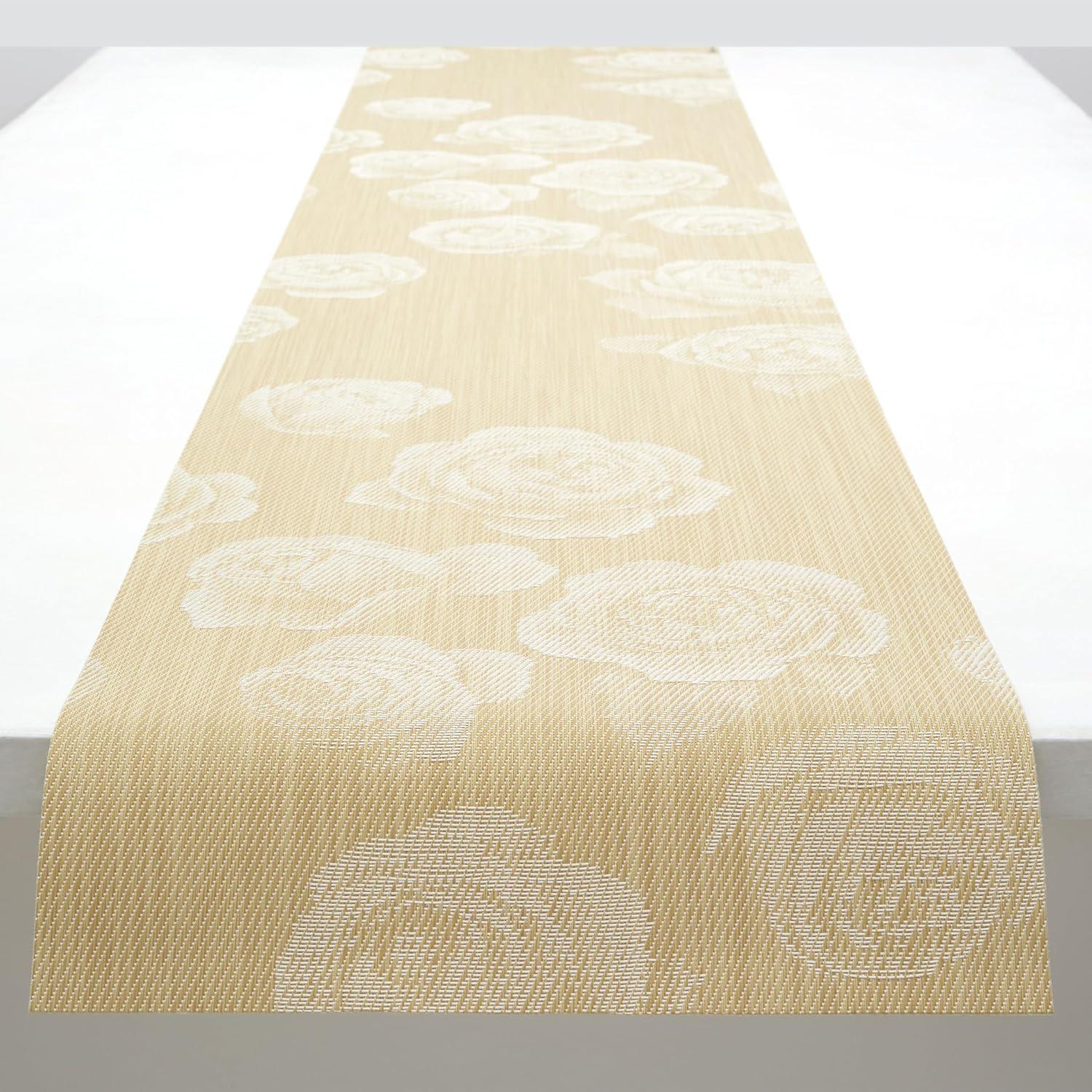 imageMartha by Martha Stewart Chilewich Rosette 14x72 Table Runner in FlaxWheat