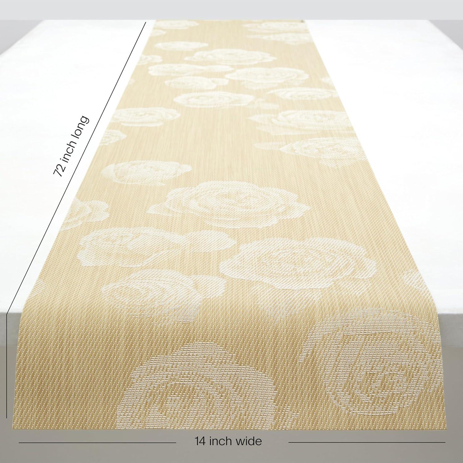 imageMartha by Martha Stewart Chilewich Rosette 14x72 Table Runner in FlaxWheat