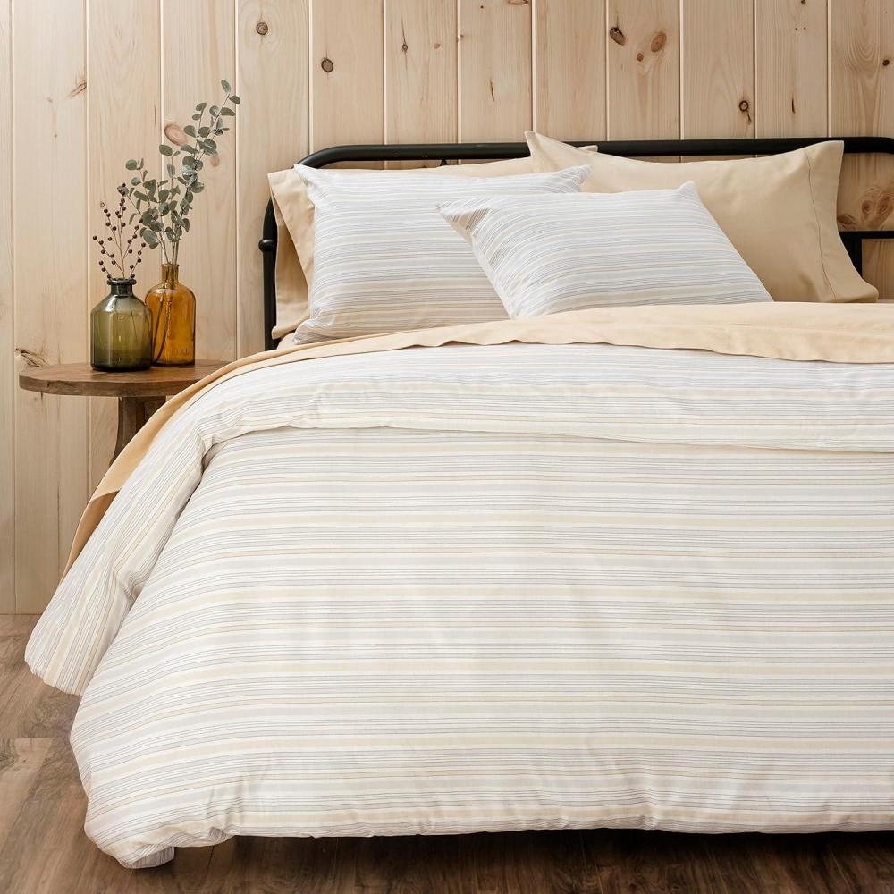 imageMARTHA STEWART Natalie King Size Duvet 3 Piece Set1 Duvet Cover 2 Pillow Shams Crinkle Velvet Texture Soft amp Royal Machine Wash 104x92 with Button Closure ChampagneGrey Oat
