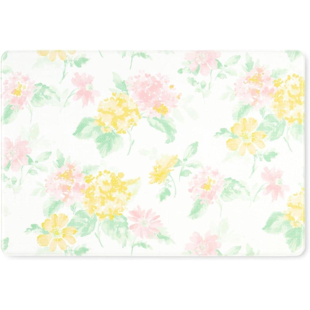imageMartha Stewart Amber Floral Daisy Stripe Reverisble Water Resistant Kitchen Mat PinkYellow 20x39PinkYellowGreen