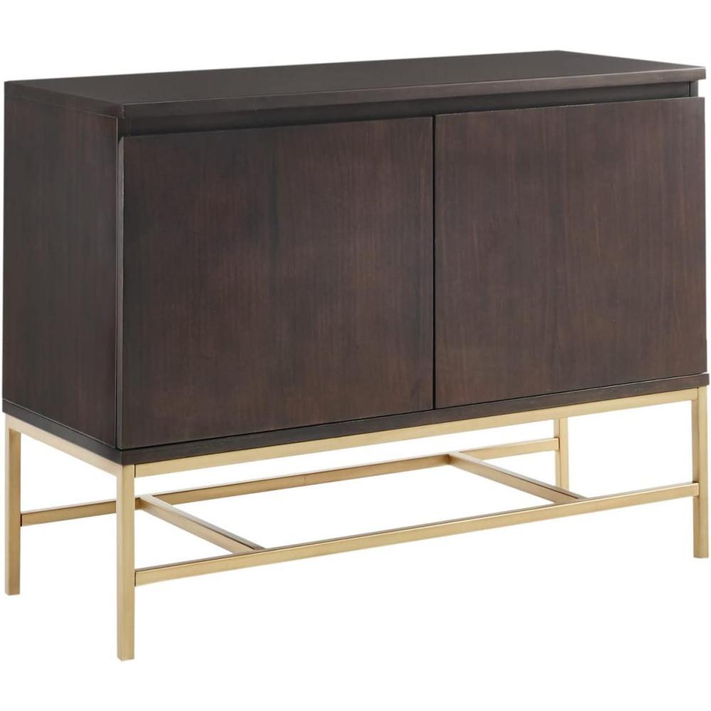 imageMartha Stewart Crestview Hall Console Table for Entryway with Storage Solid Rubber Wood Frame Vintage Demilune Shape Bronze Knobs Farmhouse Accent Living Room Furniture Dcor  Reclaimed GreigeMoroccoGold