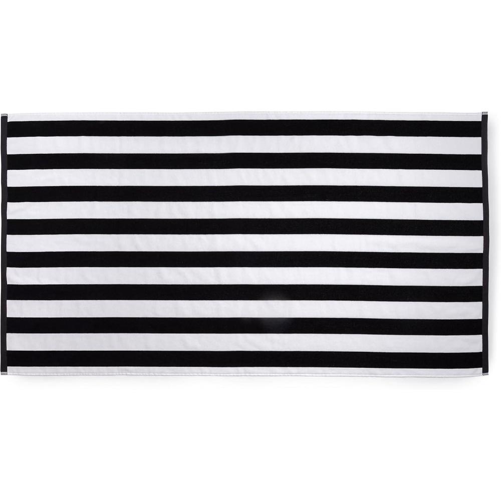 imageMartha Stewart Egyptian Cotton Bath Towels Set  6 Piece 2 Bath Towels  2 Hand Towels  2 Washcloths Absorbent Bathroom Towels Bathroom Essentials OysterX Black  White