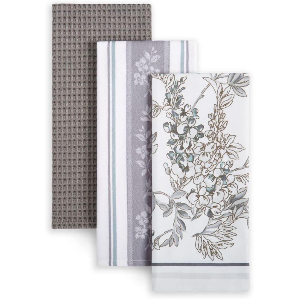 imageMartha Stewart LintFree Kitchen Towel 3Pack Set Iris 18x28Iris