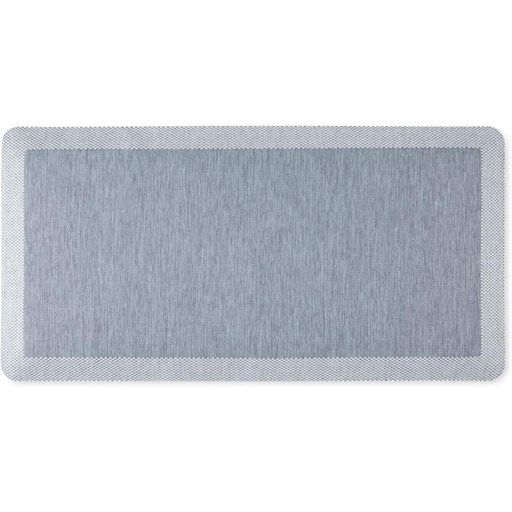 imageMartha Stewart Mira Modern Heathered AntiFatigue AirInfused Kitchen Mat Beige 196x32Blue