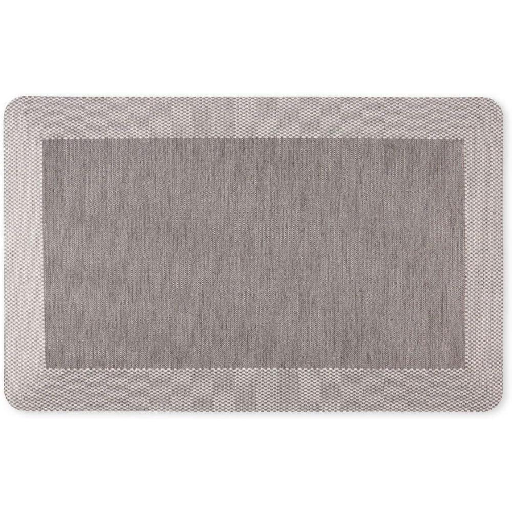 imageMartha Stewart Mira Modern Heathered AntiFatigue AirInfused Kitchen Mat Beige 196x32Grey