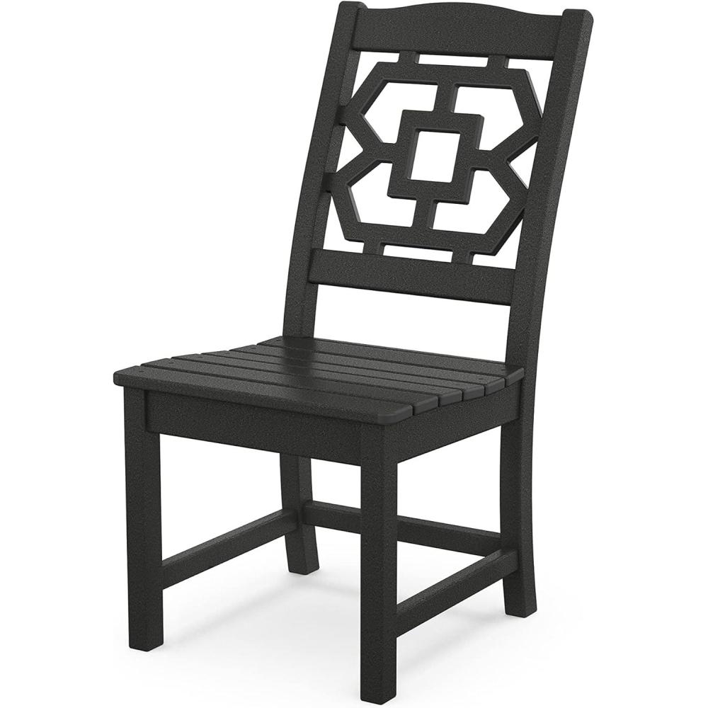 imageMartha Stewart by POLYWOOD Chinoiserie Dining Side Chair in SandBlack