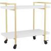 White/Polished Brass Frame