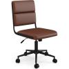 Saddle Brown Faux Leather/Oil Rubbed Bronze Frame