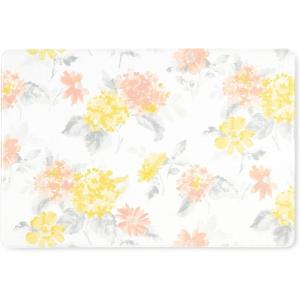 Martha Stewart Amber Floral Daisy Stripe Reverisble Water Resistant Kitchen Mat, Pink/Yellow, 20″x39″(Yellow/Coral/Grey)