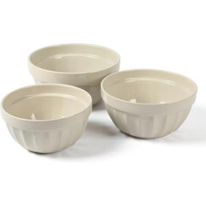 Martha Stewart Broadbrook 3 Piece 4 Qt, 2.8 Qt, 2.1 Qt Stoneware Bowl Set – Sharkey Grey