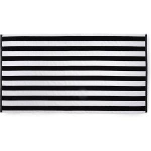 Martha Stewart Egyptian Cotton Bath Towels Set – 6 Piece, 2 Bath Towels – 2 Hand Towels – 2 Washcloths, Absorbent Bathroom Towels, Bathroom Essentials, Oyster(X Black & White)