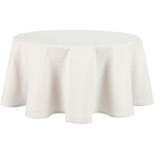 Martha Stewart Honeycomb Polyester Cotton Rectangle Tablecloth, 60″x102″, Natural(Natural)