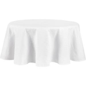 Martha Stewart Honeycomb Polyester Cotton Rectangle Tablecloth, 60″x102″, Natural(White)