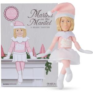 Martha Stewart Martha on a Mantle 2025 Christmas, 12” Plush Collectible Figurines Big Box(Pink)