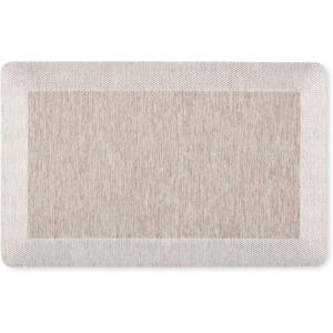 Martha Stewart Mira Modern Heathered Anti-Fatigue Air-Infused Kitchen Mat, Beige, 19.6″x32″(Coffee Brown)