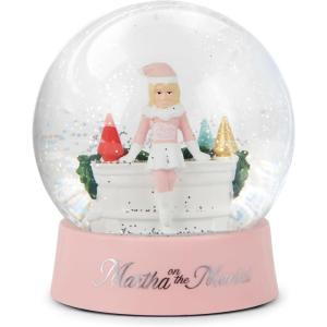 Martha Stewart Snow Globe Christmas – Martha on The Mantel Christmas Decor, Funny Collectible, Secret Santa Collectible, Snowglobes(Pink)