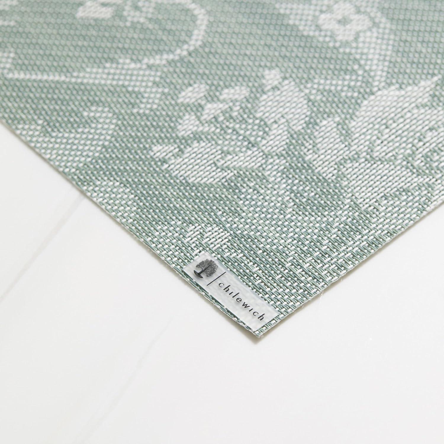 imageMartha by Martha Stewart Chilewich Damask Placemats in Flax Set of 4 Easy Care Woven Tabletop Textiles IndoorOutdoor 19 x 14 RectangleAbalone