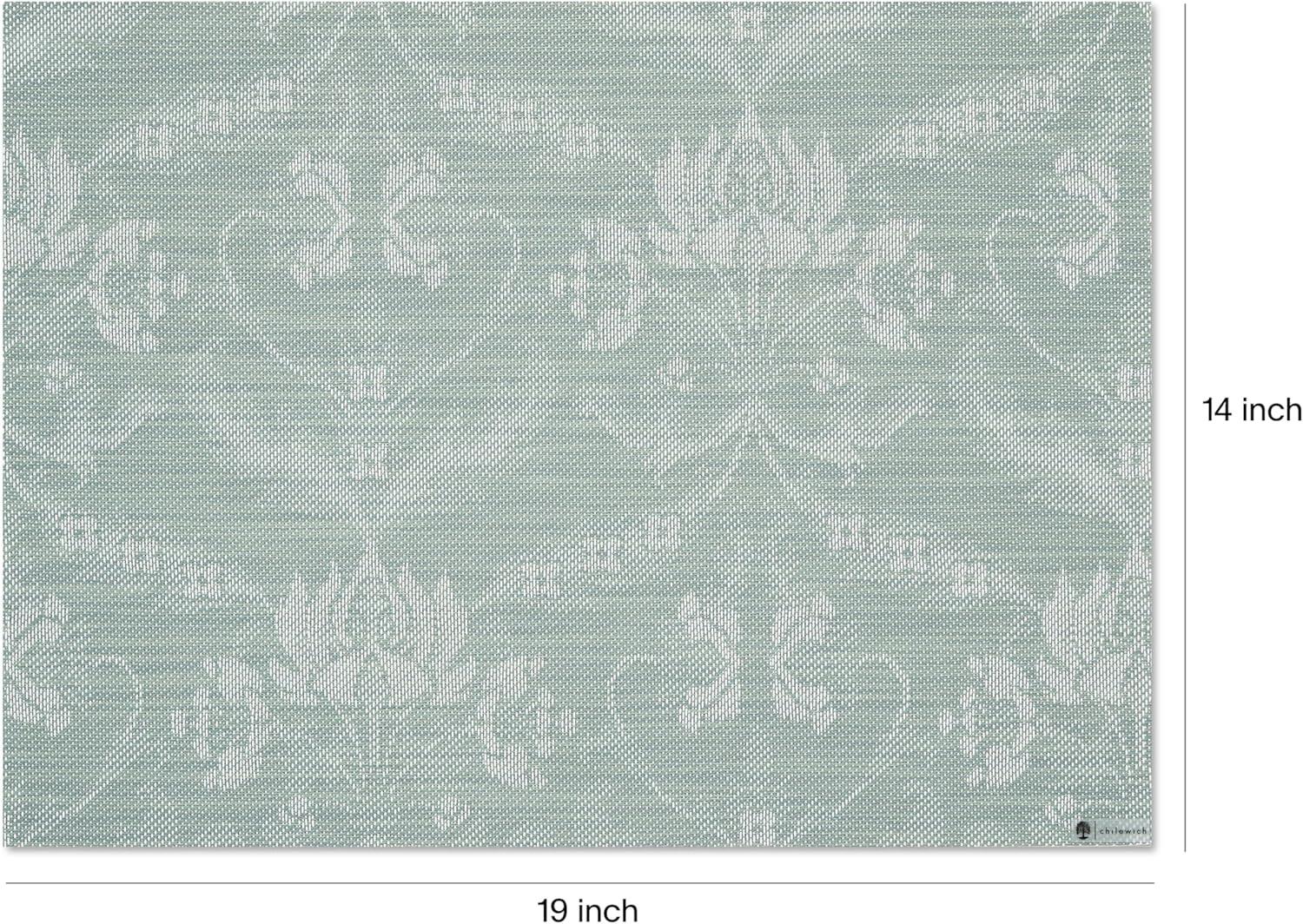 imageMartha by Martha Stewart Chilewich Damask Placemats in Flax Set of 4 Easy Care Woven Tabletop Textiles IndoorOutdoor 19 x 14 RectangleAbalone