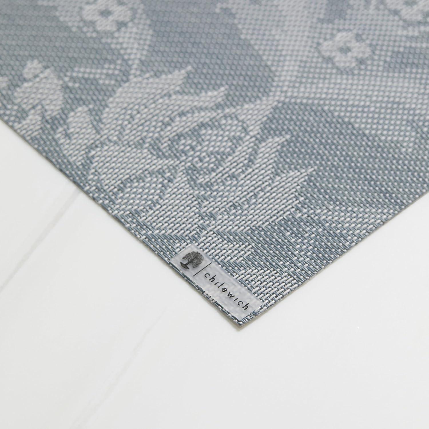 imageMartha by Martha Stewart Chilewich Damask Placemats in Flax Set of 4 Easy Care Woven Tabletop Textiles IndoorOutdoor 19 x 14 RectangleSea