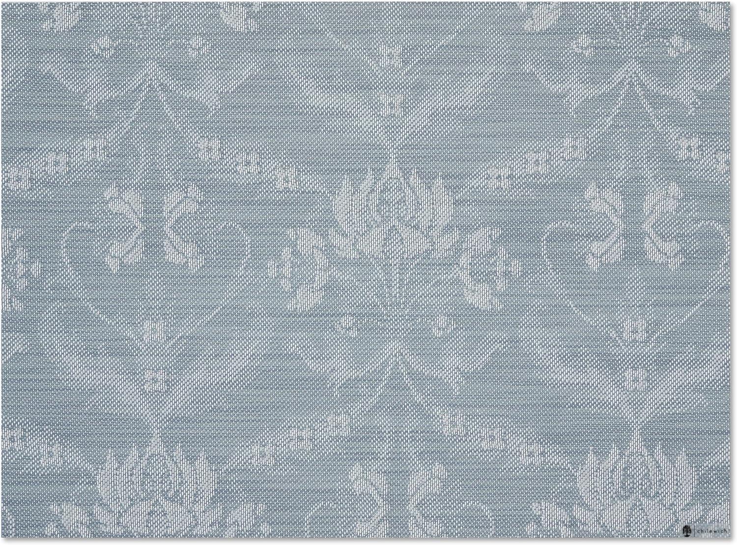 imageMartha by Martha Stewart Chilewich Damask Placemats in Flax Set of 4 Easy Care Woven Tabletop Textiles IndoorOutdoor 19 x 14 RectangleSea