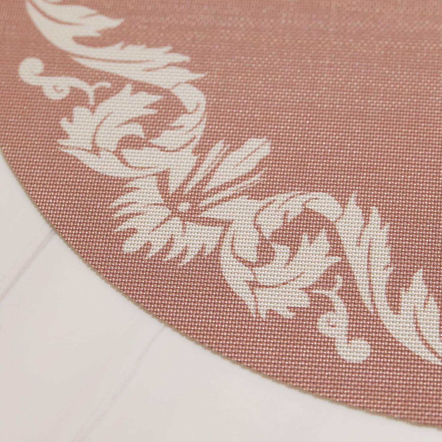 imageMartha by Martha Stewart Chilewich Scroll Round Set of 4 Placemats in SEABurnt Coral