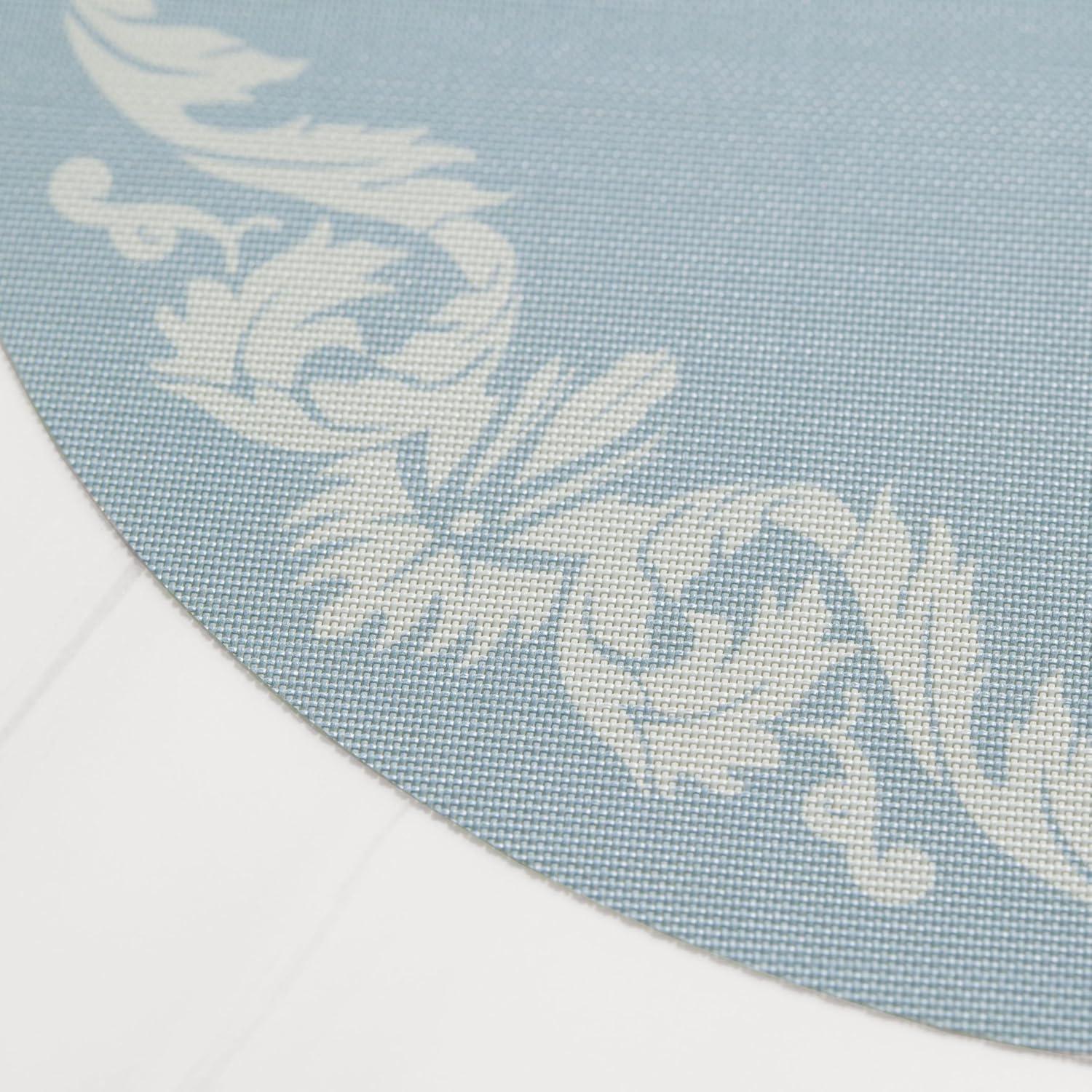 imageMartha by Martha Stewart Chilewich Scroll Round Set of 4 Placemats in SEASea