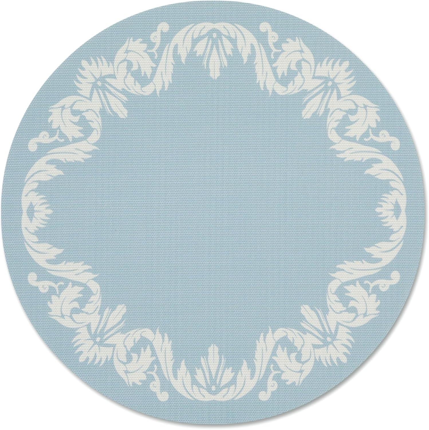 imageMartha by Martha Stewart Chilewich Scroll Round Set of 4 Placemats in SEASea