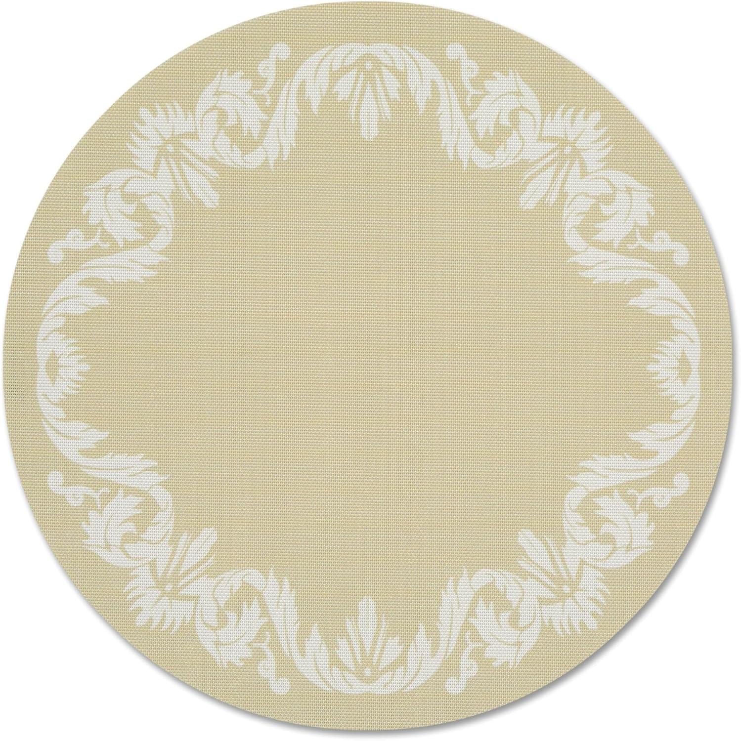 imageMartha by Martha Stewart Chilewich Scroll Round Set of 4 Placemats in SEAWheat