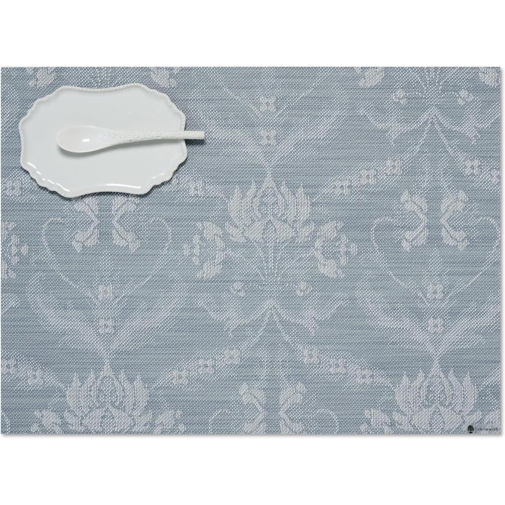 imageMartha by Martha Stewart  Chilewich Damask Placemats in Flax  Set of 4  Easy Care Woven Tabletop Textiles  IndoorOutdoor  19 x 14 RectangleSea