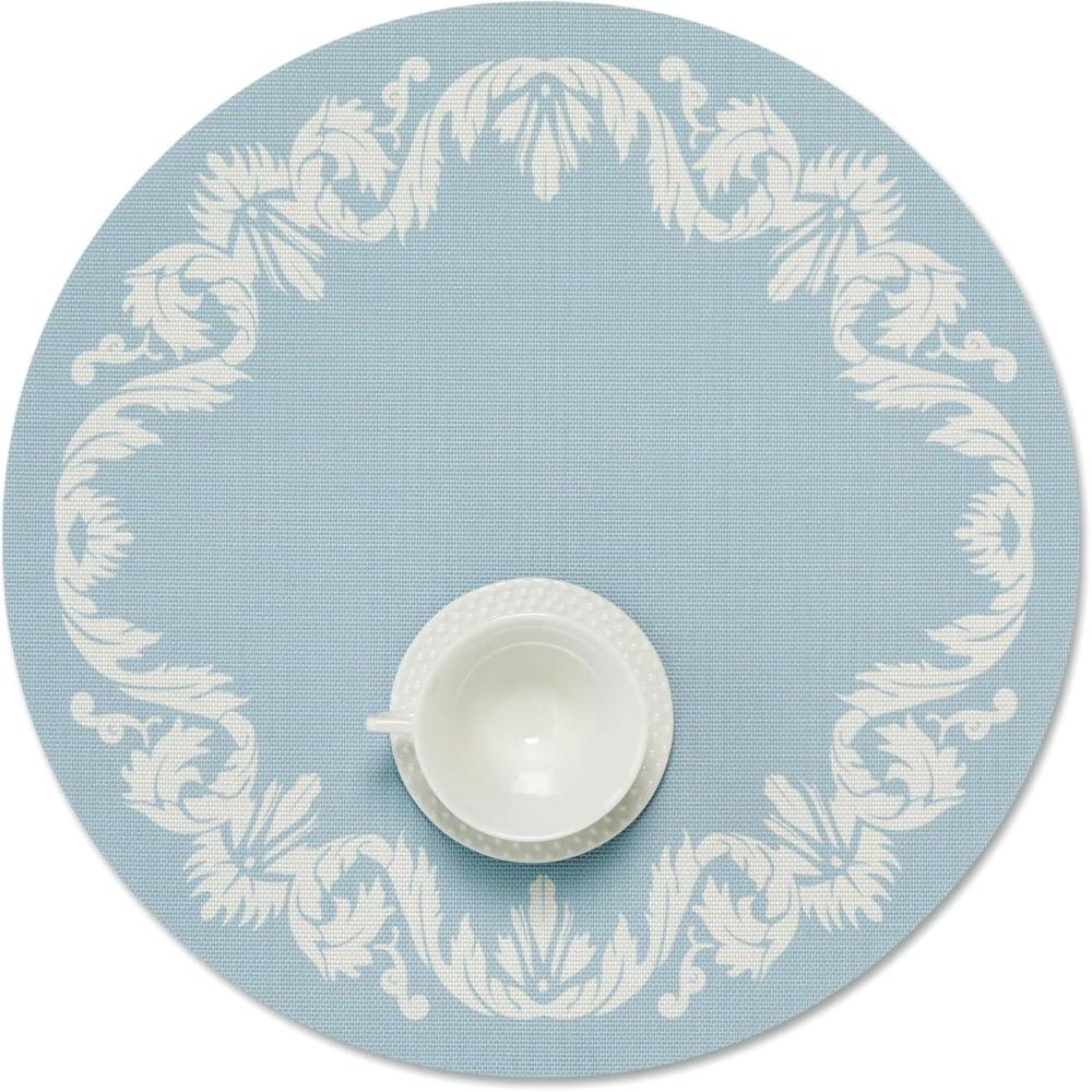 imageMartha by Martha Stewart Chilewich Scroll Round Set of 4 Placemats in SEASea