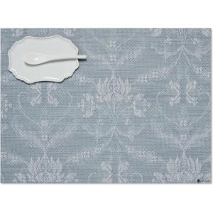 Martha by Martha Stewart | Chilewich Damask Placemats in Flax – Set of 4 – Easy Care Woven Tabletop Textiles – Indoor/Outdoor – 19″ x 14″ Rectangle(Sea)