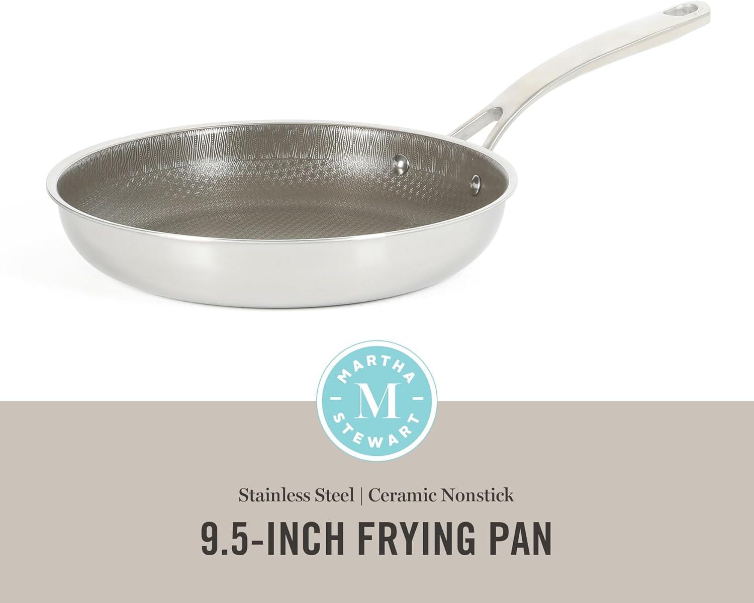imageMartha Stewart 12 Piece Heavy Gauge Aluminum Hard Anodized Premium Nonstick Cookware Set Induction Safe Copper wBlack InteriorTriply Stainless