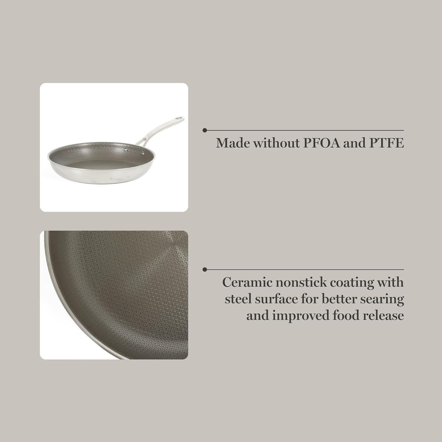 imageMartha Stewart 12 Piece Heavy Gauge Aluminum Hard Anodized Premium Nonstick Cookware Set Induction Safe Copper wBlack InteriorTriply Stainless