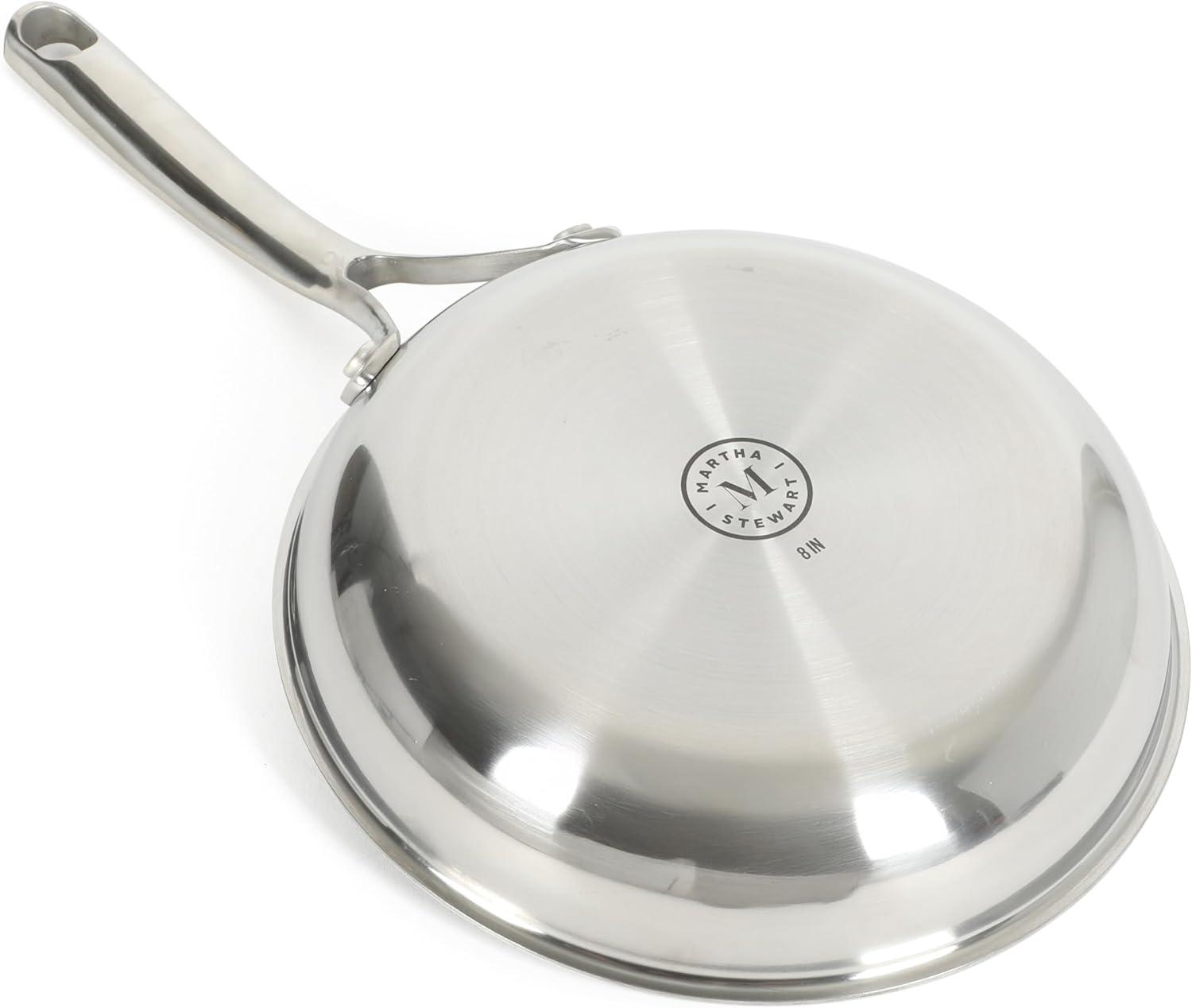 imageMartha Stewart 12 Piece Heavy Gauge Aluminum Hard Anodized Premium Nonstick Cookware Set Induction Safe Copper wBlack InteriorTriply Stainless