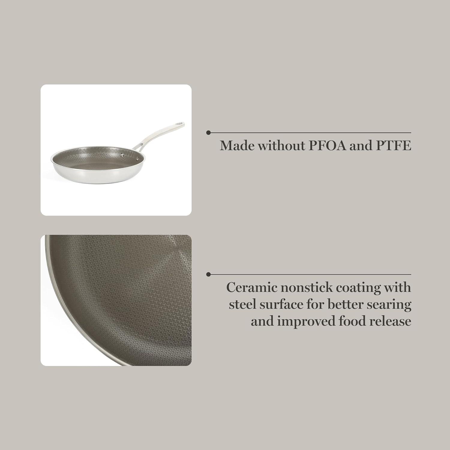 imageMartha Stewart 12 Piece Heavy Gauge Aluminum Hard Anodized Premium Nonstick Cookware Set Induction Safe Copper wBlack InteriorTriply Stainless