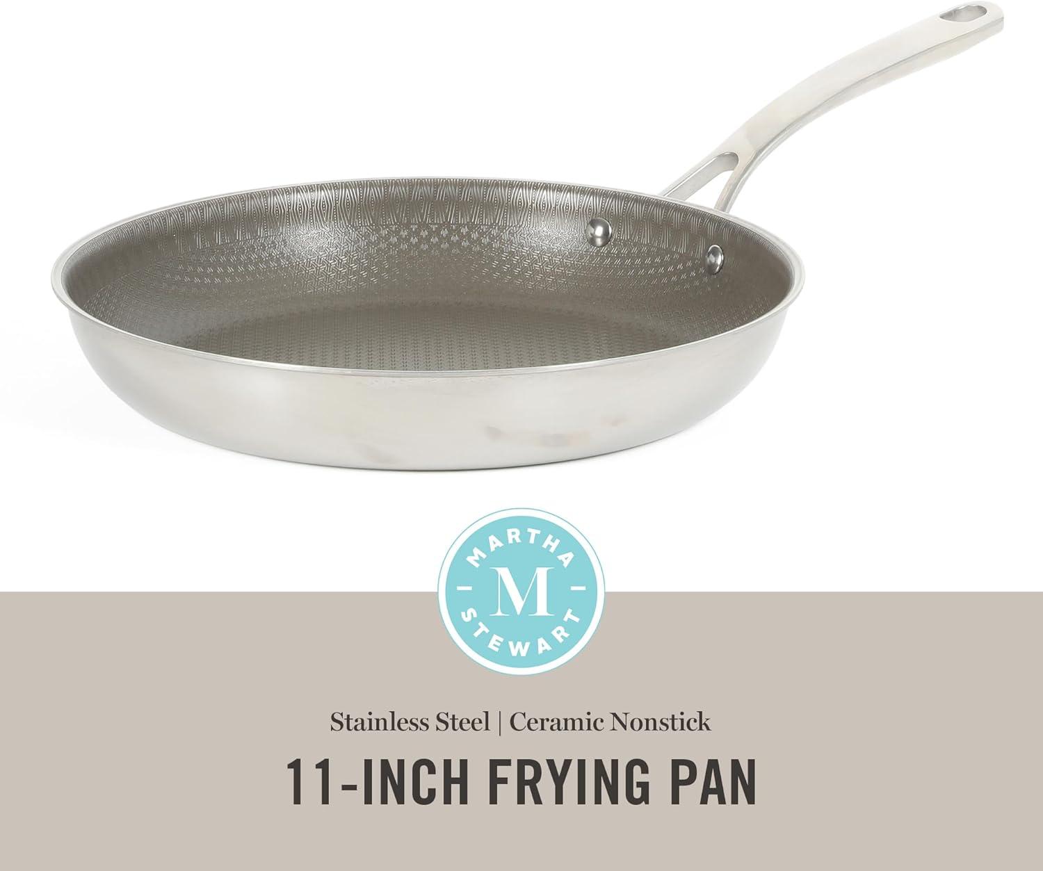 imageMartha Stewart 12 Piece Heavy Gauge Aluminum Hard Anodized Premium Nonstick Cookware Set Induction Safe Copper wBlack InteriorTriply Stainless