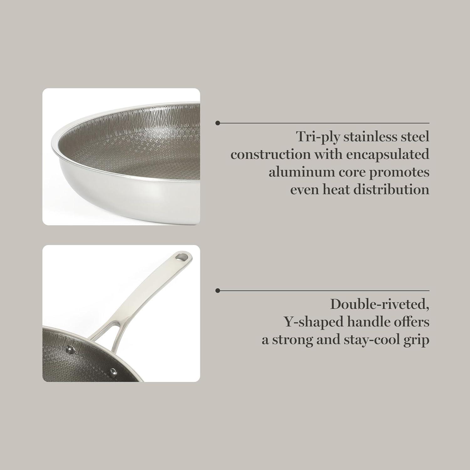 imageMartha Stewart 12 Piece Heavy Gauge Aluminum Hard Anodized Premium Nonstick Cookware Set Induction Safe Copper wBlack InteriorTriply Stainless