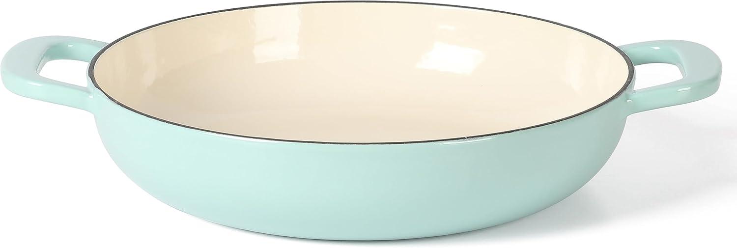 imageMartha Stewart Eastholm 5 QT Enamel Cast Iron Dutch Oven Martha BlueMartha Blue w Gold Knob Braiser