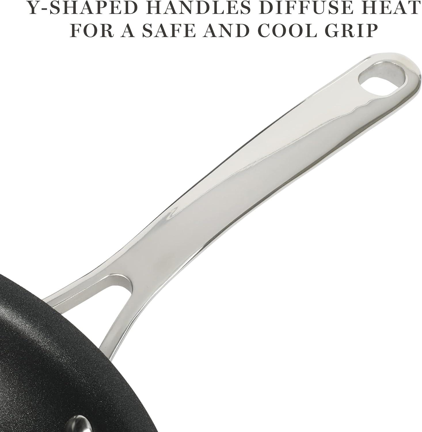 imageMartha Stewart Bosworth 10 Piece Hard Anodized Nonstick Aluminum Cookware Set BlackCookware Set