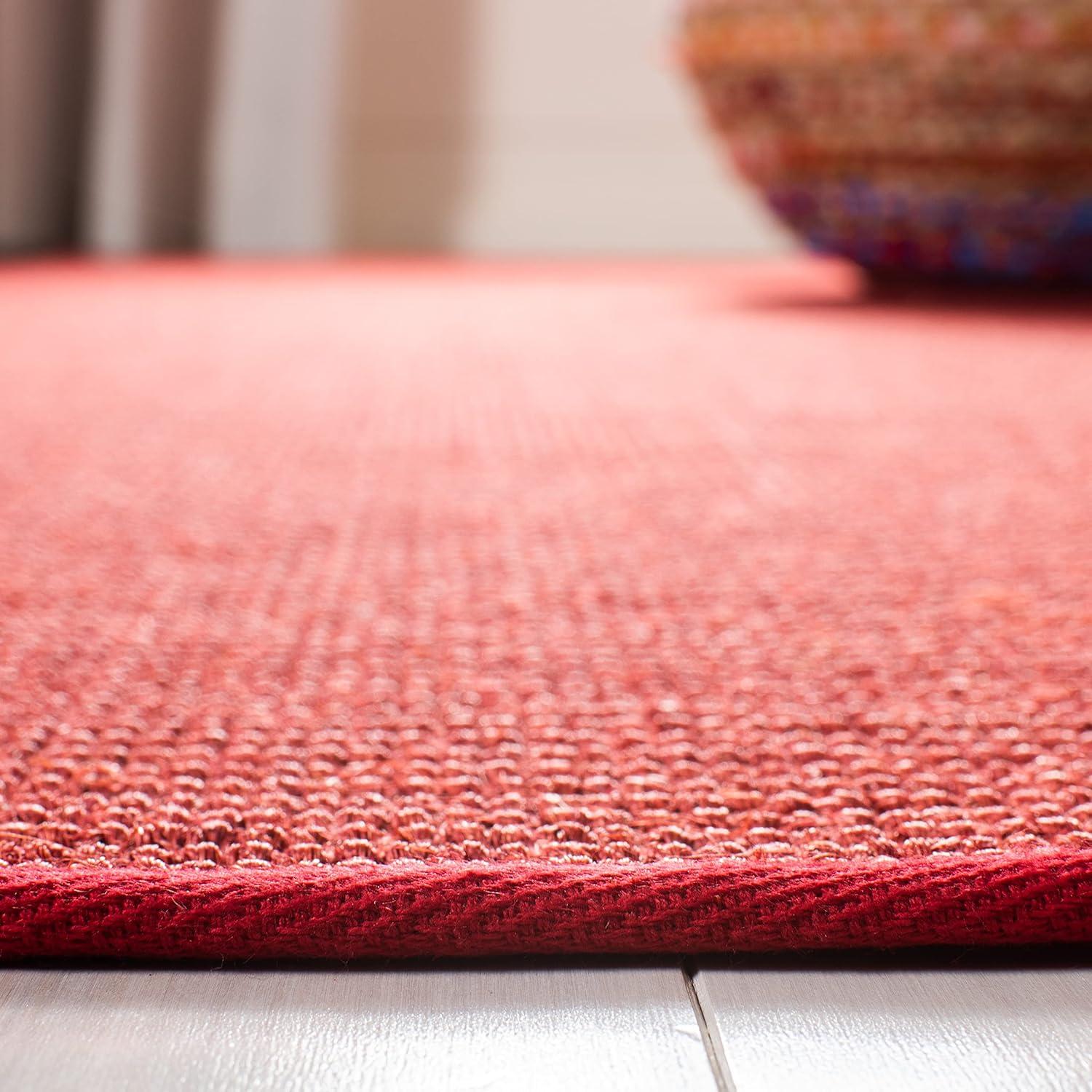 imageMartha Stewart x SAFAVIEH Area Rug Collection 9 x 13 Natural Brown Sisal amp Jute Farmhouse Style Ideal for Living Room Bedroom Office Dining Space MSR9501ARed