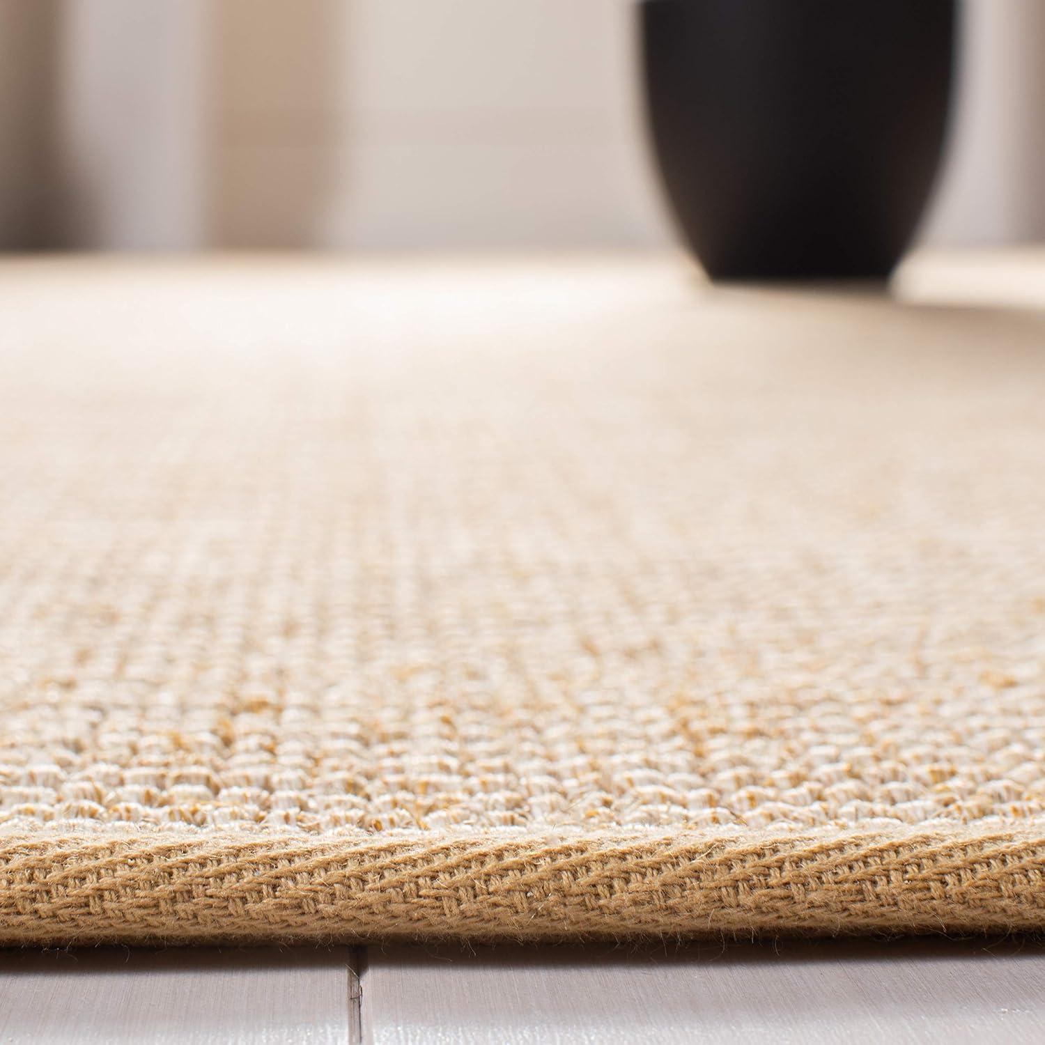 imageMartha Stewart x SAFAVIEH Area Rug Collection 9 x 13 Natural Brown Sisal amp Jute Farmhouse Style Ideal for Living Room Bedroom Office Dining Space MSR9501ABeigeIvory