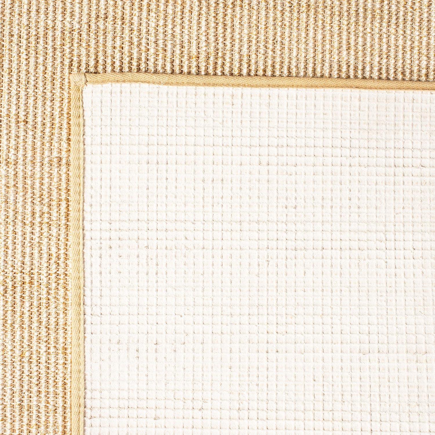 imageMartha Stewart x SAFAVIEH Area Rug Collection 9 x 13 Natural Brown Sisal amp Jute Farmhouse Style Ideal for Living Room Bedroom Office Dining Space MSR9501ABeigeIvory