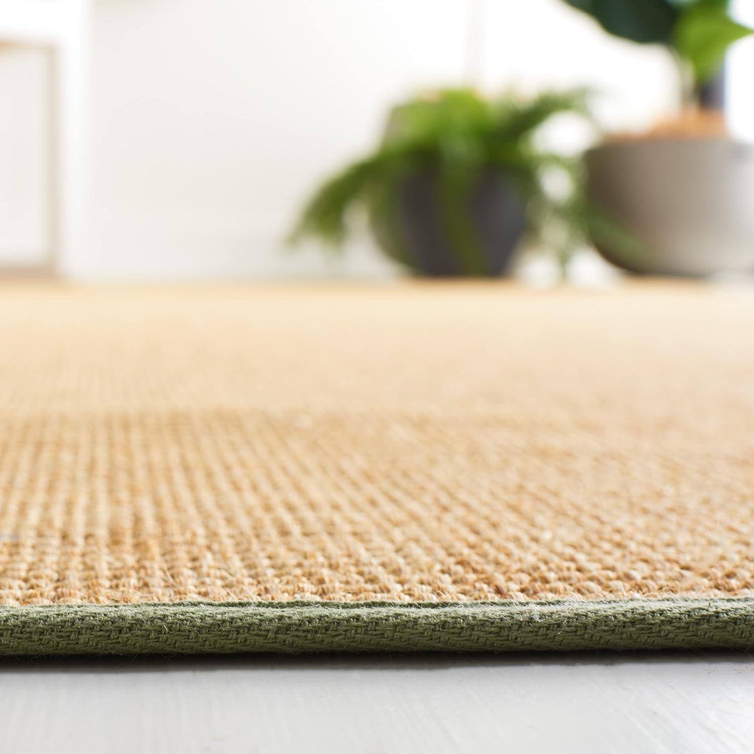 imageMartha Stewart x SAFAVIEH Area Rug Collection 9 x 13 Natural Brown Sisal amp Jute Farmhouse Style Ideal for Living Room Bedroom Office Dining Space MSR9501ANaturalGreen
