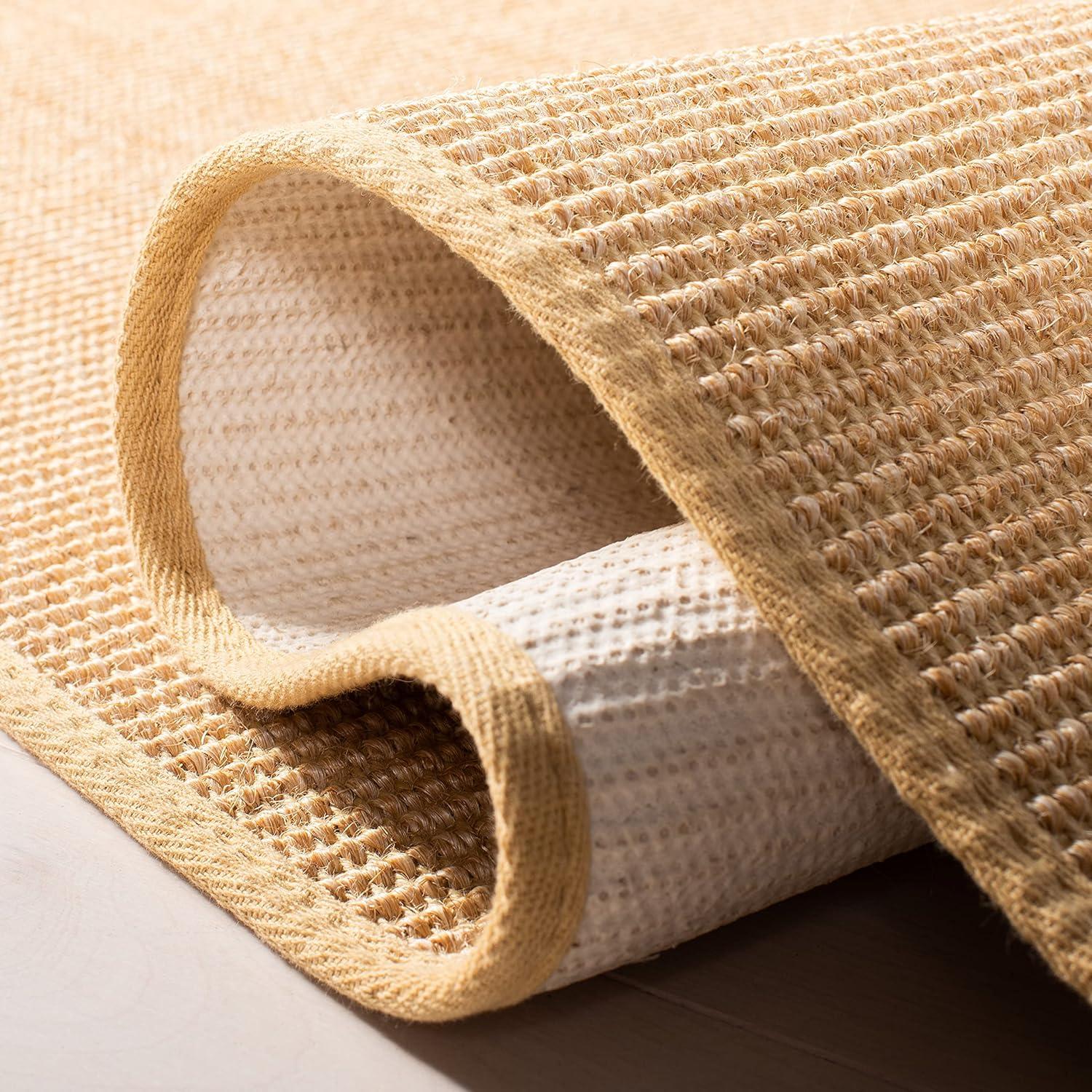 imageMartha Stewart x SAFAVIEH Area Rug Collection 9 x 13 Natural Brown Sisal amp Jute Farmhouse Style Ideal for Living Room Bedroom Office Dining Space MSR9501ABeige