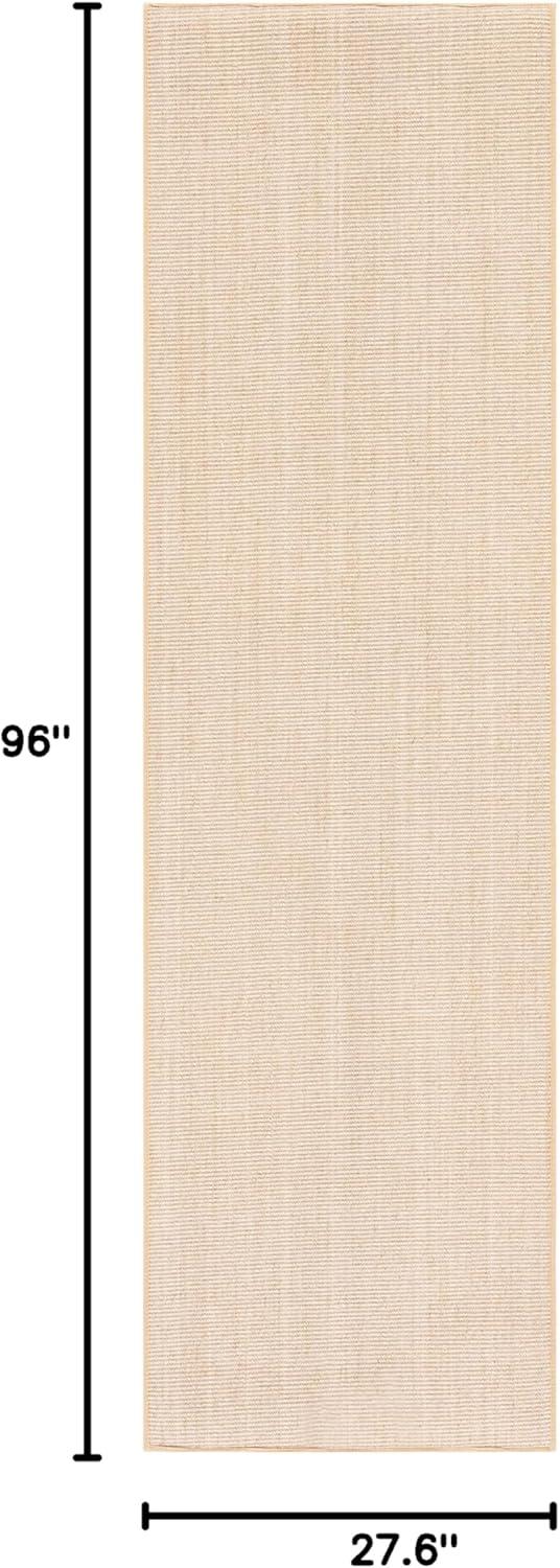 imageMartha Stewart x SAFAVIEH Area Rug Collection 9 x 13 Natural Brown Sisal amp Jute Farmhouse Style Ideal for Living Room Bedroom Office Dining Space MSR9501ABeigeIvory