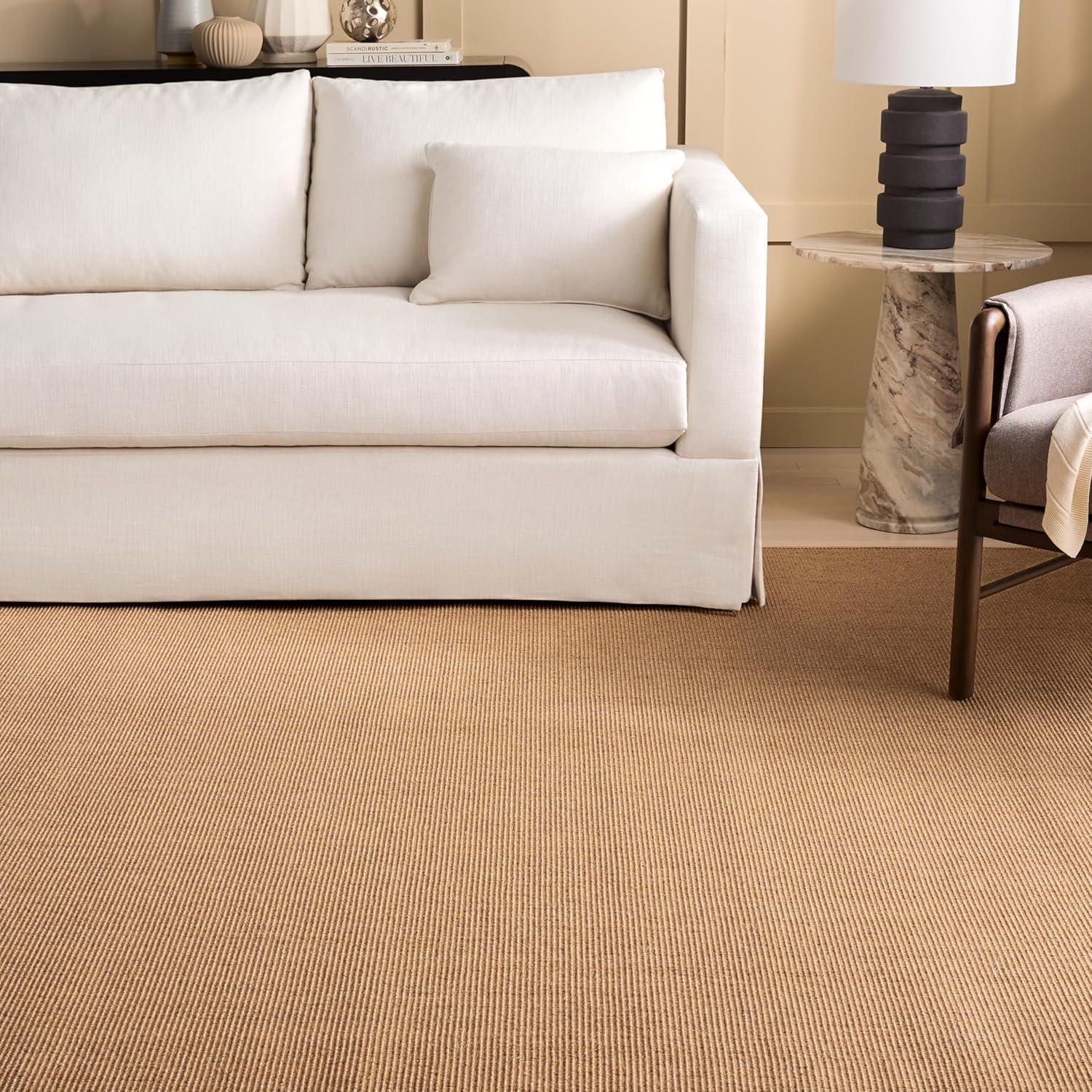 imageMartha Stewart x SAFAVIEH Area Rug Collection 9 x 13 Natural Brown Sisal amp Jute Farmhouse Style Ideal for Living Room Bedroom Office Dining Space MSR9501ABeige