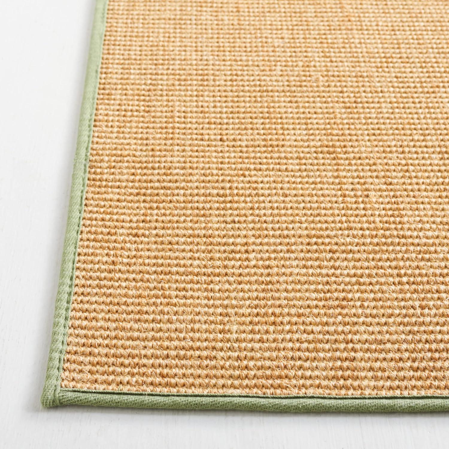 imageMartha Stewart x SAFAVIEH Area Rug Collection 9 x 13 Natural Brown Sisal amp Jute Farmhouse Style Ideal for Living Room Bedroom Office Dining Space MSR9501ANaturalGreen